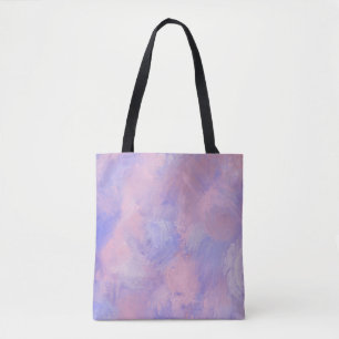 Abstract Pastel Blush Pink and Blue Tote Bag