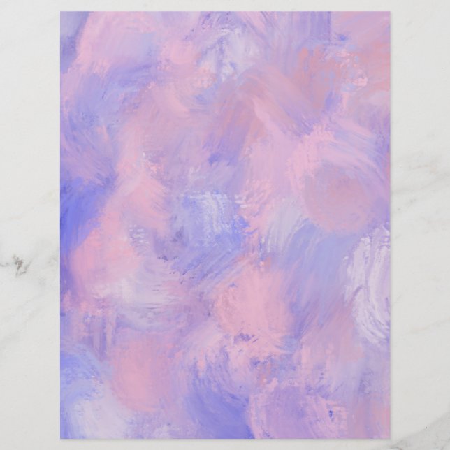 Abstract Pastel Blush Pink Blue Scrapbook Paper (Front)
