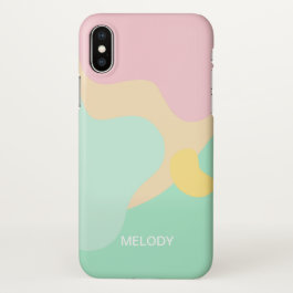 Abstract Pastel Camouflage iPhone X Case