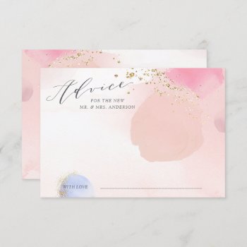 Abstract Pastel Circles Advice Card Bridal Shower by invitationstop at Zazzle