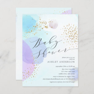 Abstract Pastel Circles Boy Baby Shower Invitation