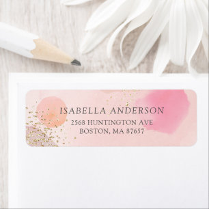 Abstract Pastel Circles Return Address Label
