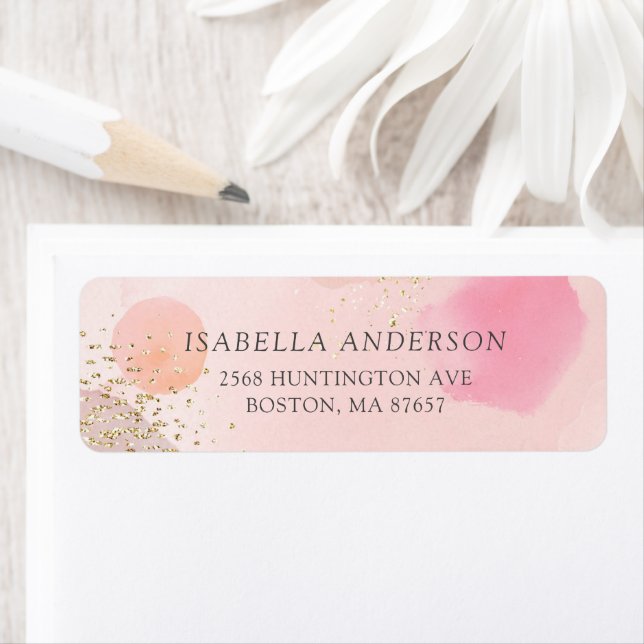Abstract Pastel Circles Return Address Label (Insitu)