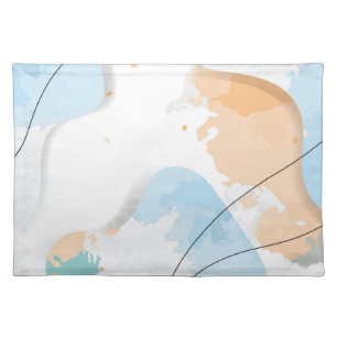 Abstract Pastel Colored Marble Background Cloth Placemat