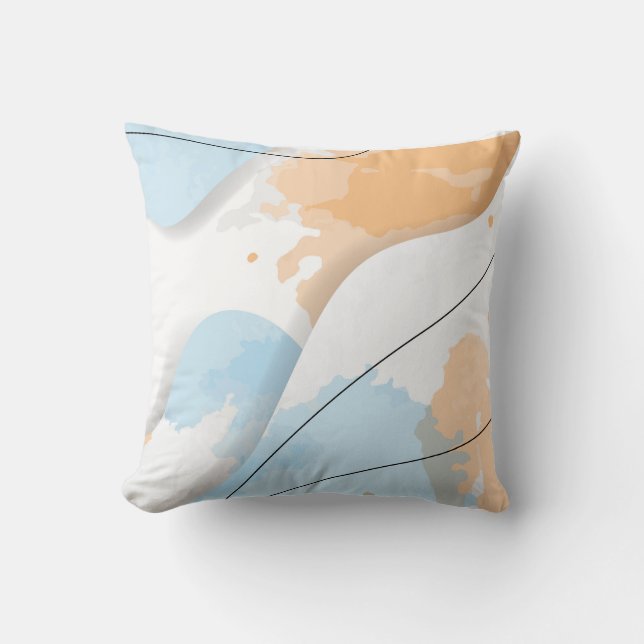 Abstract Pastel Colored Marble Background Throw Pillow (Front)