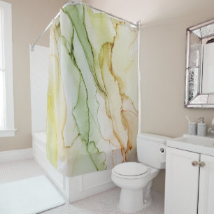Abstract Pastel Colored Shower Curtain