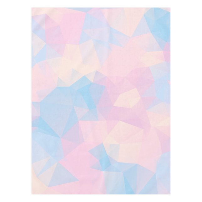 Abstract Pastel Colors Low Poly Background Tablecloth (Front)