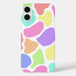 Abstract Pastel Colour Phone Case (White)