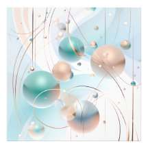 Abstract pastel design with circles and lines