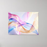 Abstract Pastel Fabric Flow Canvas Print
