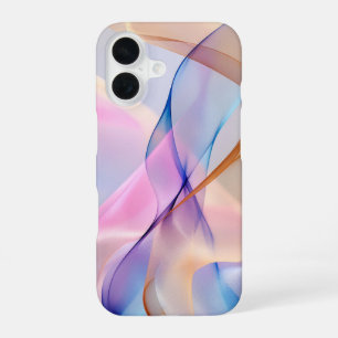 Abstract Pastel Fabric Flow iPhone 16 Case