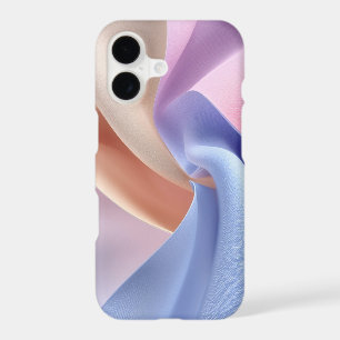 Abstract Pastel Fabric Flow with Gentle Curves iPhone 17 Case