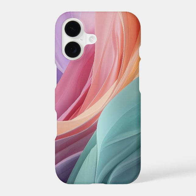 Abstract Pastel Fabric Waves  iPhone Case (Back)