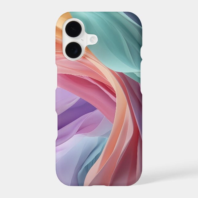 Abstract Pastel Fabric Waves  iPhone Case (Back)