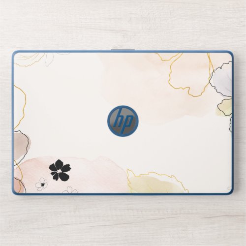 Abstract Pastel Floral ArtHP Notebook 15_dw0091nr HP Laptop Skin