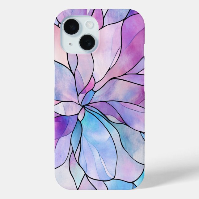 Abstract Pastel Floral Design Serene Petals Art Case-Mate iPhone Case (Back)