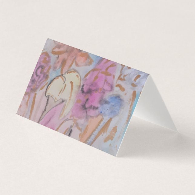 Abstract Pastel Floral Folded Card (Front)