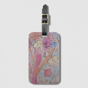 Abstract Pastel Floral Luggage Tag