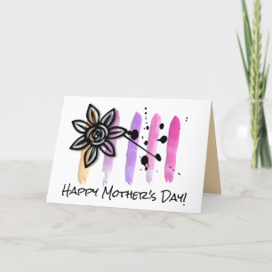 Abstract Pastel Floral Mother's Day Card