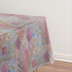 Abstract Pastel Floral  Tablecloth