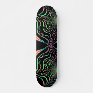 Abstract Pastel Fractal Web Skateboard Deck