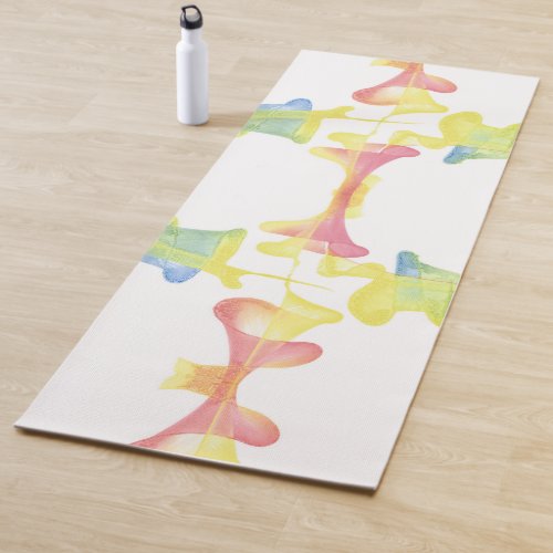 Abstract Pastel Funnels Reversible Yoga Mats