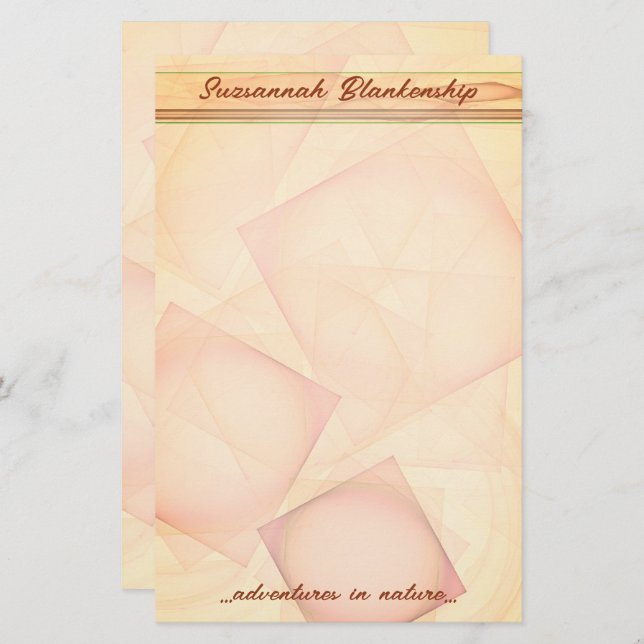 Abstract Pastel Geometric Tile Background  Stationery (Front/Back)