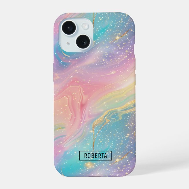 Abstract Pastel Glitter Seamless Pattern Iphone Case (Back)