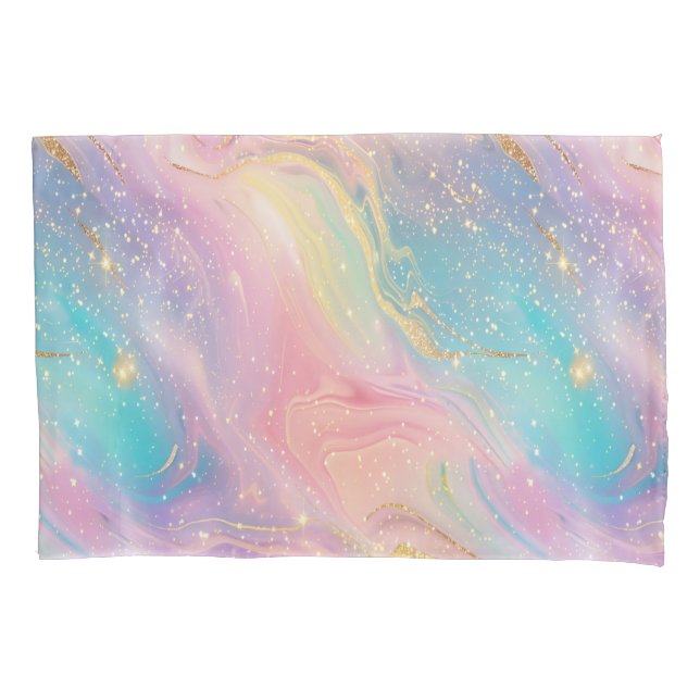 Abstract Pastel Glitter Seamless Pattern Pillow Case (Front)