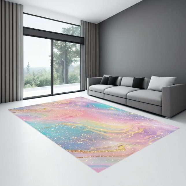 Abstract Pastel Glitter Seamless Pattern Rug (Insitu (Indoor 3))