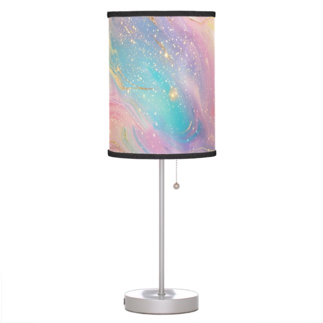 Abstract Pastel Glitter Seamless Pattern Table Lamp (Left)