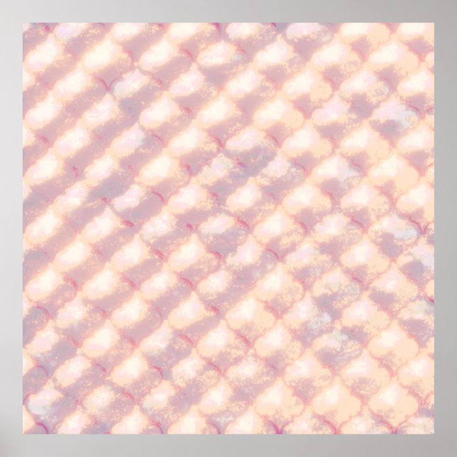 Abstract pastel glowing quatrefoil pattern poster (Front)