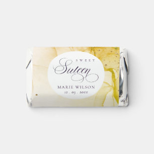 Abstract Pastel Lime Green Sweet 16 Birthday Hershey's Miniatures