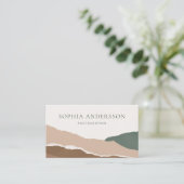 Abstract Pastel Mountain Torn Edge Business Card (Standing Front)