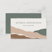 Abstract Pastel Mountain Torn Edge Business Card (Front/Back)