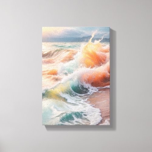 Abstract pastel oil painting canvas print