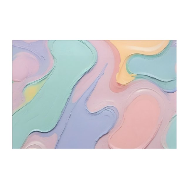abstract pastel paint acrylic print (Front)