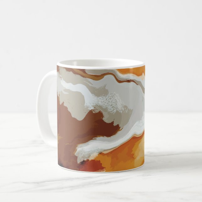 Abstract Pastel Paint Fox Tail Edition Coffee Mug (Front Left)