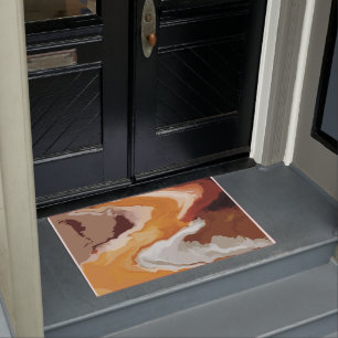 Abstract Pastel Paint Fox Tail Edition Doormat