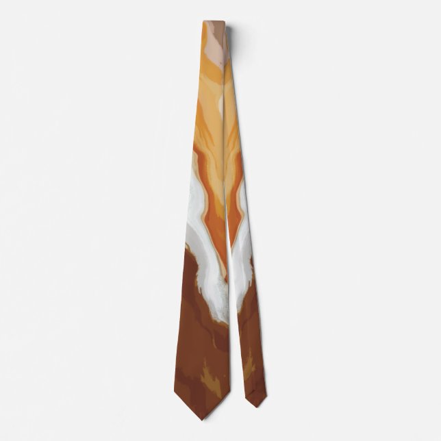 Abstract Pastel Paint Fox Tail Edition Neck Tie (Front)