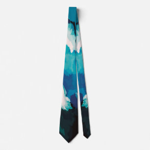 Abstract Pastel Paint Lagoon Edition Neck Tie