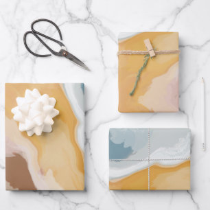 Abstract Pastel Paint Summer Edition Wrapping Paper Sheets