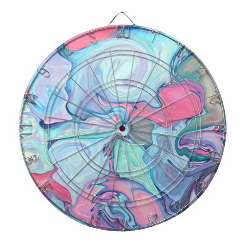 Abstract pastel paints dart board