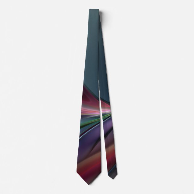 Abstract Pastel Pattern on Gray Men's Neck Tie (Front)