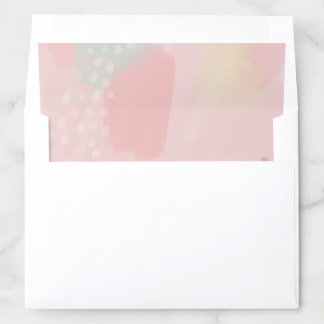 Abstract Pastel Peach Pink Modern Art Envelope Liner