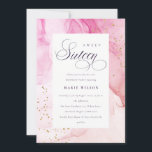 Abstract Pastel Pink Purple Sweet 16 Birthday Invitation<br><div class="desc">If you need any further customisation or any other matching items,  please feel free to contact me at yellowfebstudio@gmail.com</div>