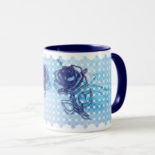 Abstract Pastel Rose Mugs