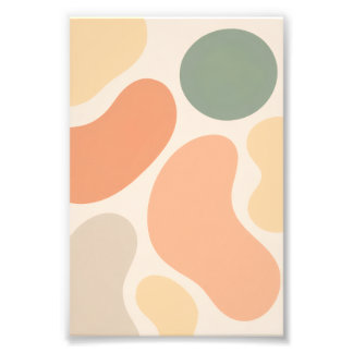 Abstract Pastel Shapes Poster