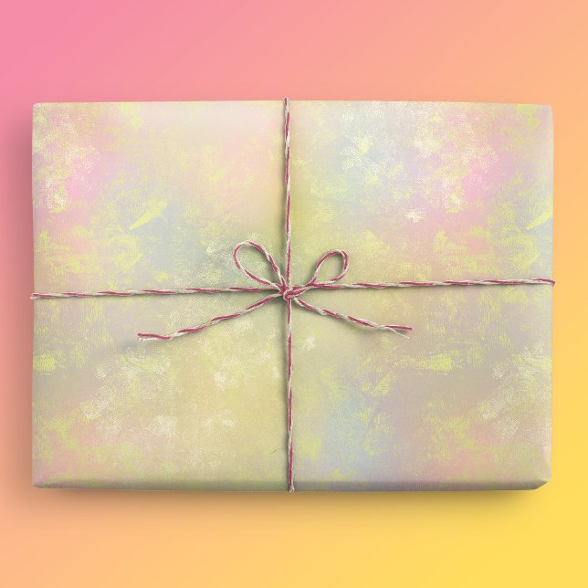 Abstract Pastel Spring Texture Wrapping Paper (Spring Texture Gift Mockup)