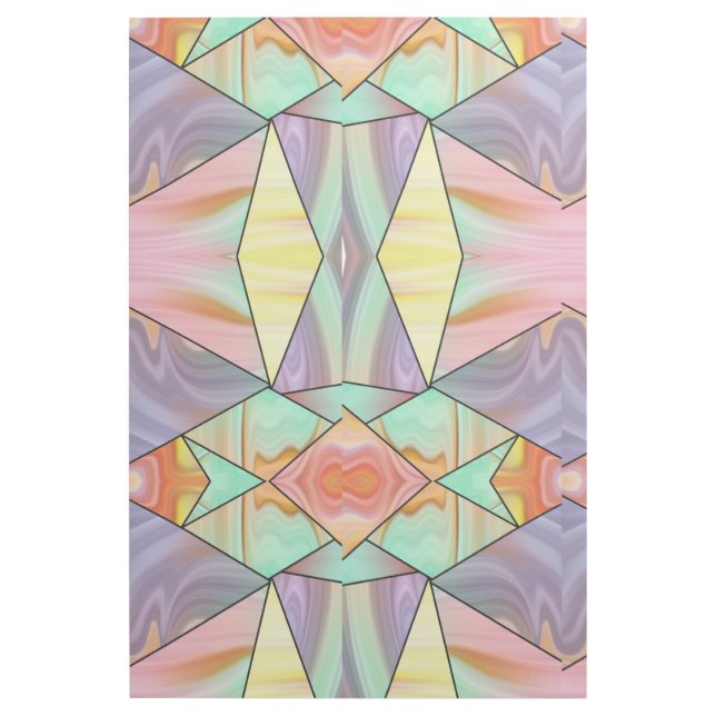 Abstract Pastel Stained Liquid Marble Geometric Gallery Wrap (Front)